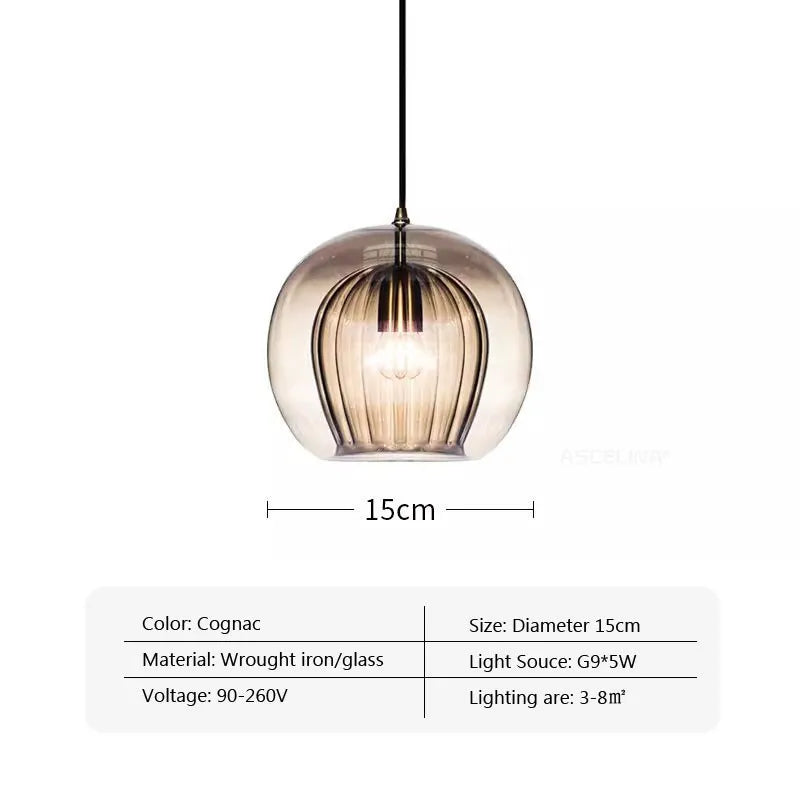 Nordic Double Glass Pendant Light