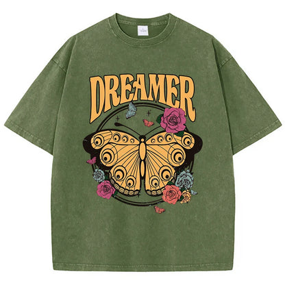 T-shirt graphique vintage Butterfly Dreamer