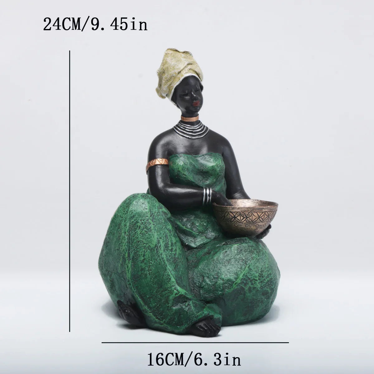 The Serene Spirit African Woman Figurine