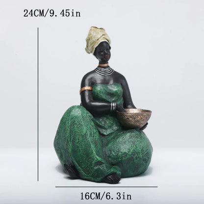 The Serene Spirit African Woman Figurine