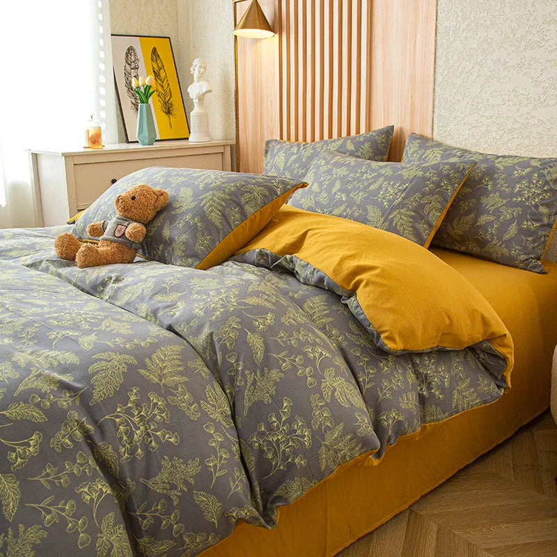 Marigold Washed Cotton Duvet Cover Set