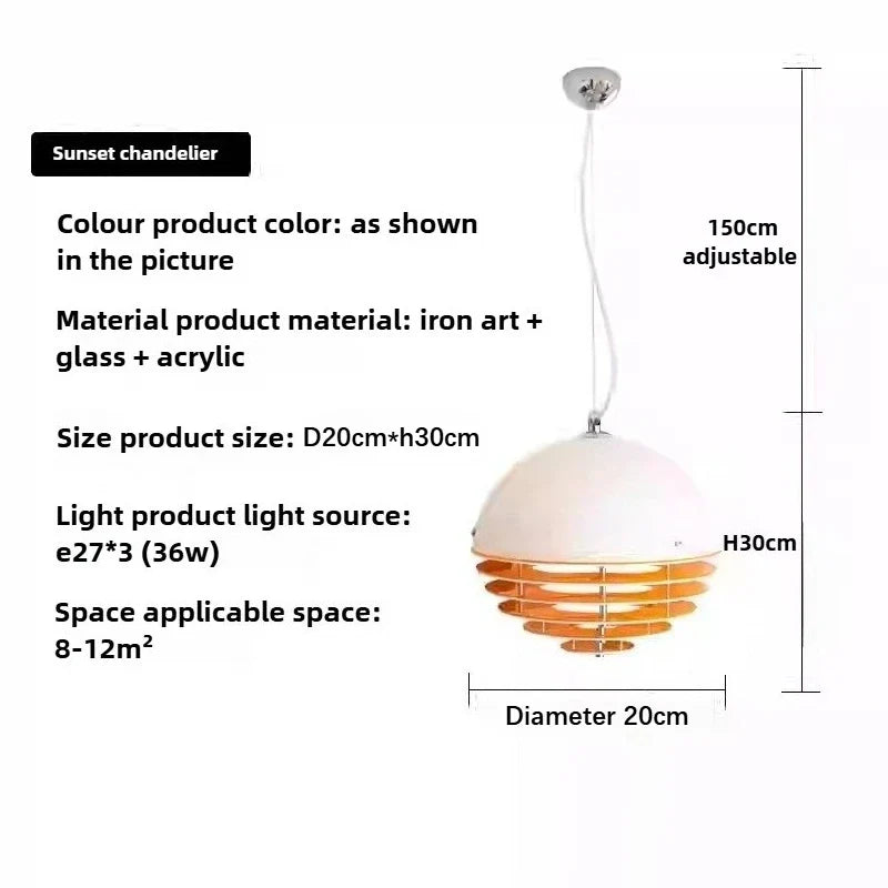 Sunset Gold Chandelier