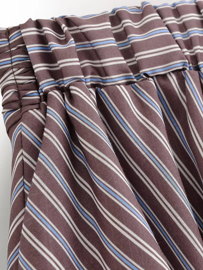 LineaBelle Striped Skort Shorts