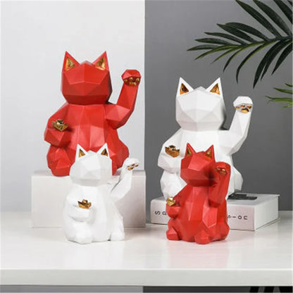 Nordic Style Geometric Lucky Cat