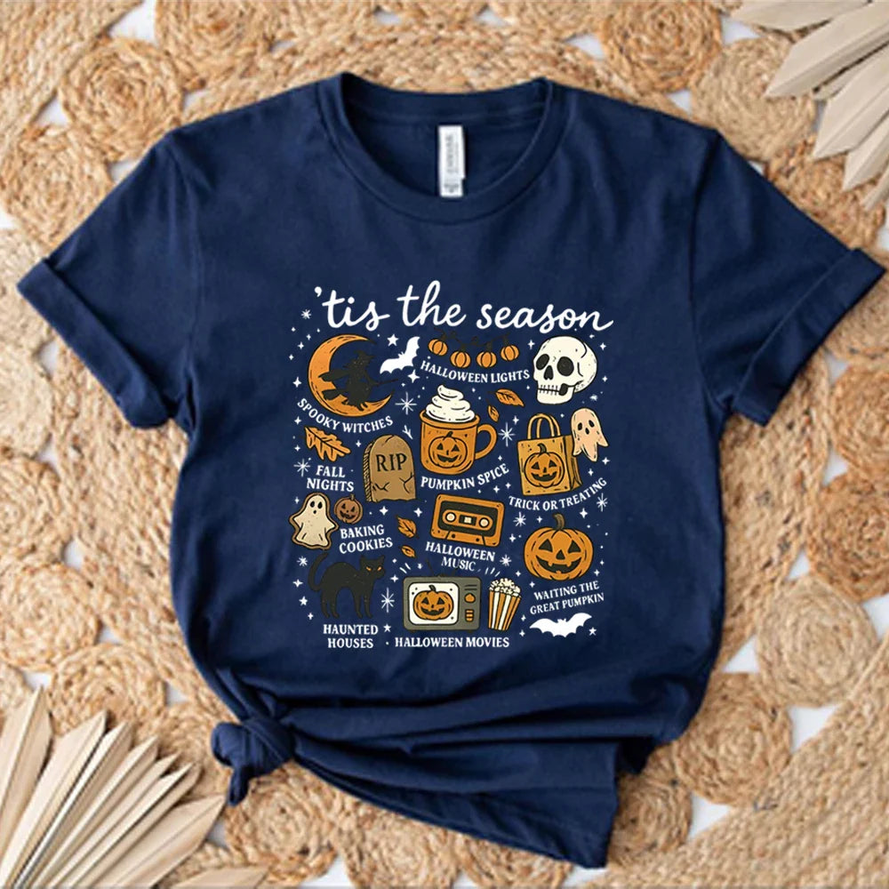 Tis The Season Shirt Retro Halloween Graphic Tee
