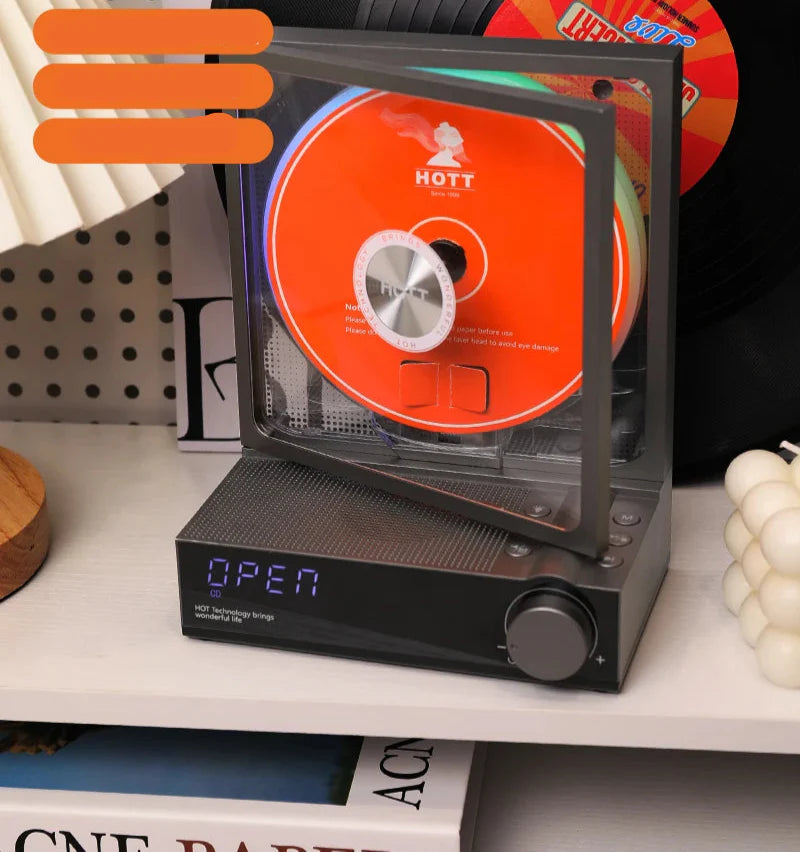 Retro-Bluetooth-CD-Player im Vinyl-Stil