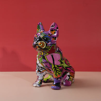 Nordic Graffiti Bulldog Figurine