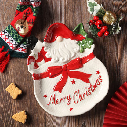 3D Hand-Painted Christmas Plates