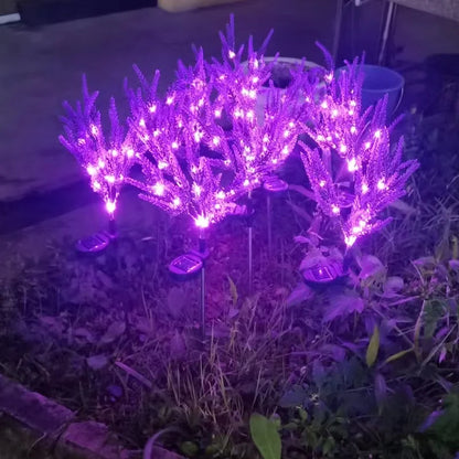 Luces solares de jardín de lavanda