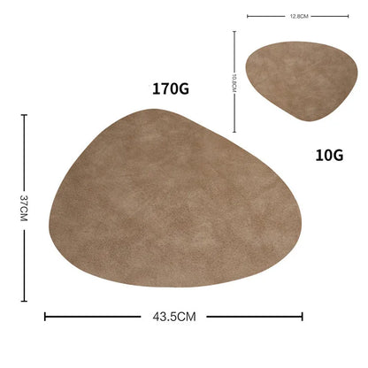 Set de table en cuir résistant à la chaleur 