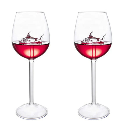 Whimsical Shark Wine Glasses