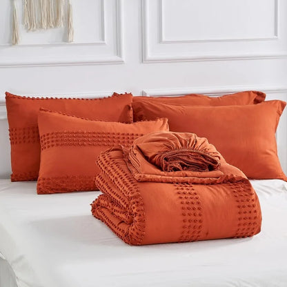 Conjunto de cama tufado Boho