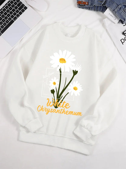 Little White Chrysanthemum Sweatshirt