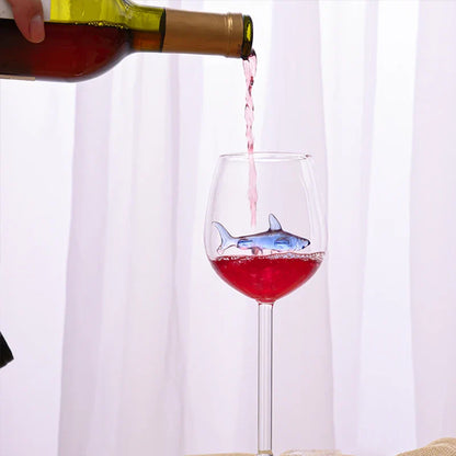 Whimsical Shark Wine Glasses
