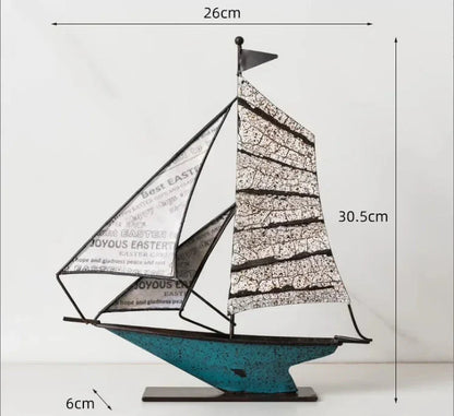 Creative & Luxury Metal Sailing Ship Model Figurines
