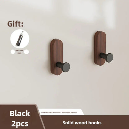 No-Drill Nordic Wood Wall Hooks