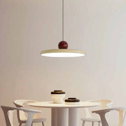 Cream Dish Pendant Light