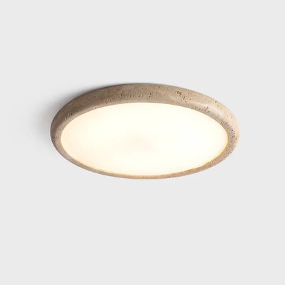 Minimal Natural Stone Disc Shape Ceiling Light