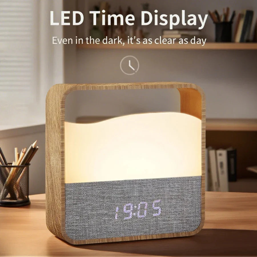 AuraGlow LED Night Light & Alarm Clock