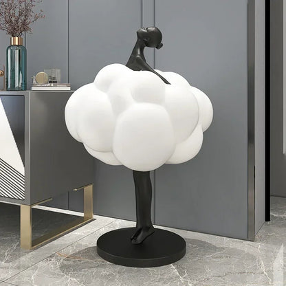 Modern Ballet Girl Cloud Statue