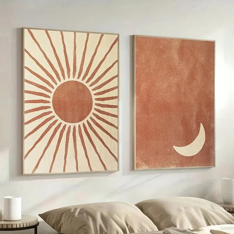 Boho Eclipse Canvas Wall Art