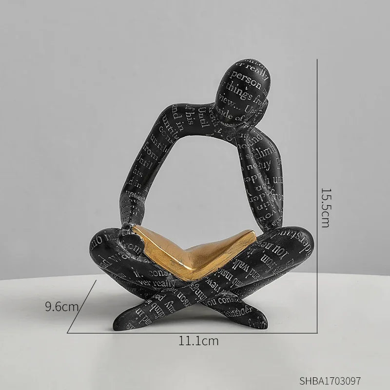 Reading Abstract Figurine