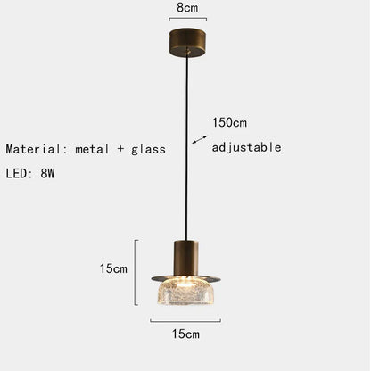 LumiVerre Cracked Glass Pendant