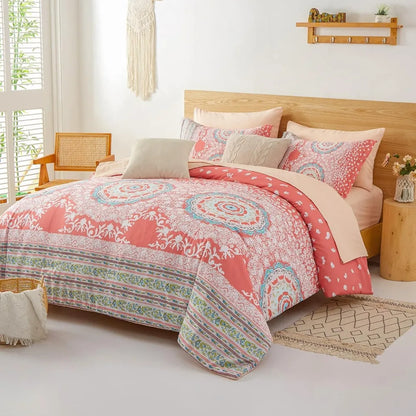 Pink Medallion Bedding Set