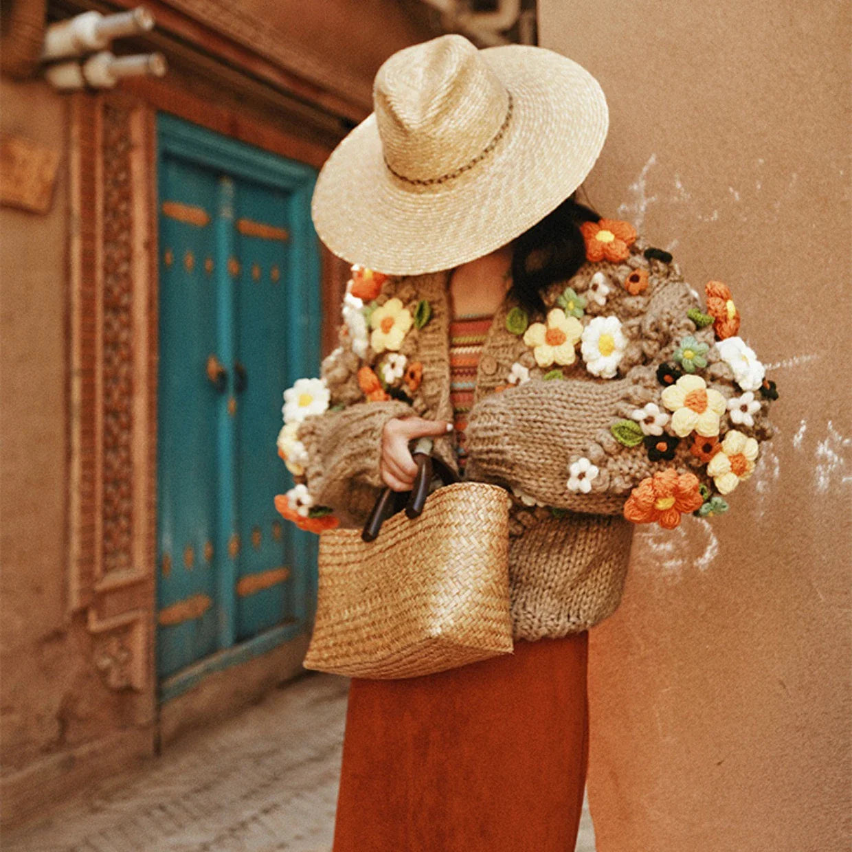 Embroidered Floral Garden Sweater