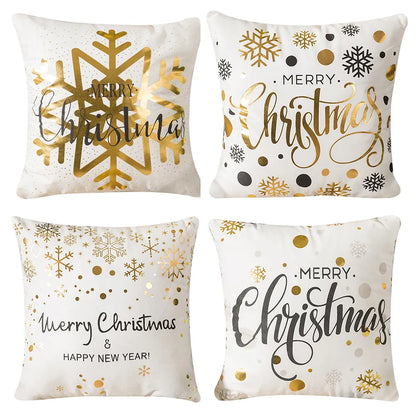 4 housses de coussin de Noël.