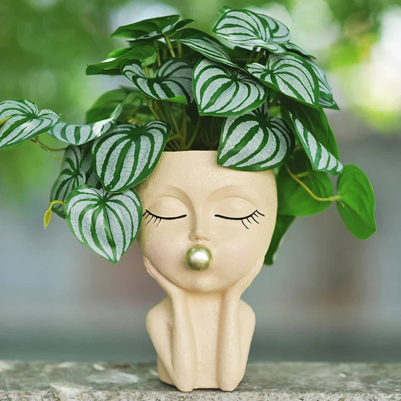 Bubble Girl Flower Pot