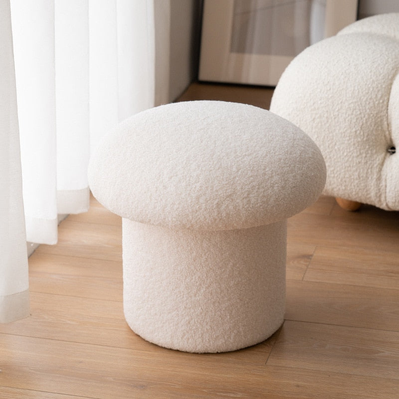 Mushroom Velvet Stool