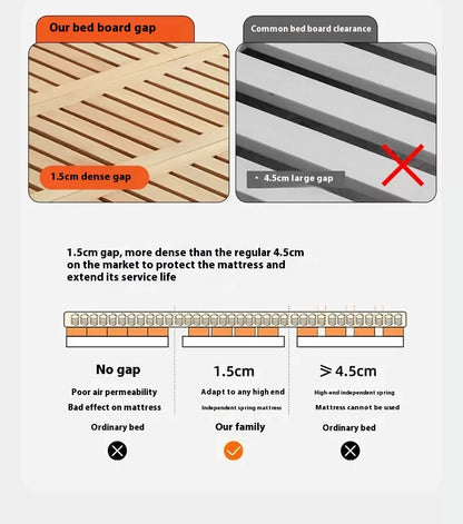 CrownRest™ Solid Wood Bed