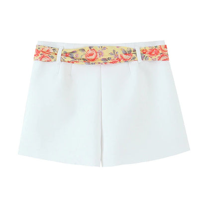 SILKROYA Scarf Belt Shorts
