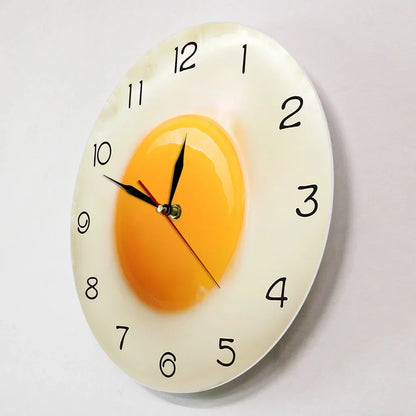 Creative Fried Egg Acrylic Wall Clock