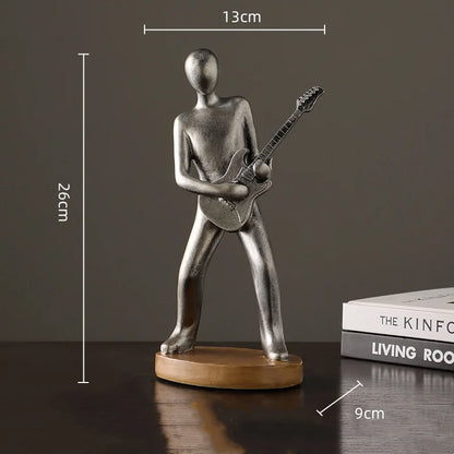 Abstract Musician Figurines - Resin Cello & Guitar Sculptures abstract musician figurine artistic home accessories cellist sculpture ornament Figurine guitarist figurine Lamp music lover gift resin sculpture home decor Sculpture