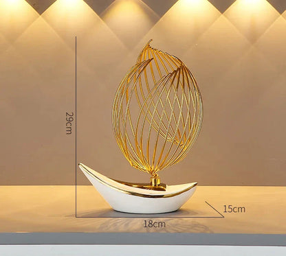 Creative & Luxury Metal Sailing Ship Model Figurines
