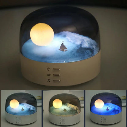 Moon Landscape Bluetooth Speaker & Night Light