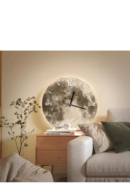 LunaGlow 20-Inch LED Moon Wall Clock
