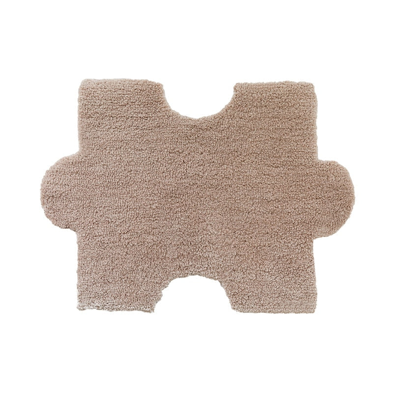 Soft Fluffy Tufting Puzzle Bedside Rug