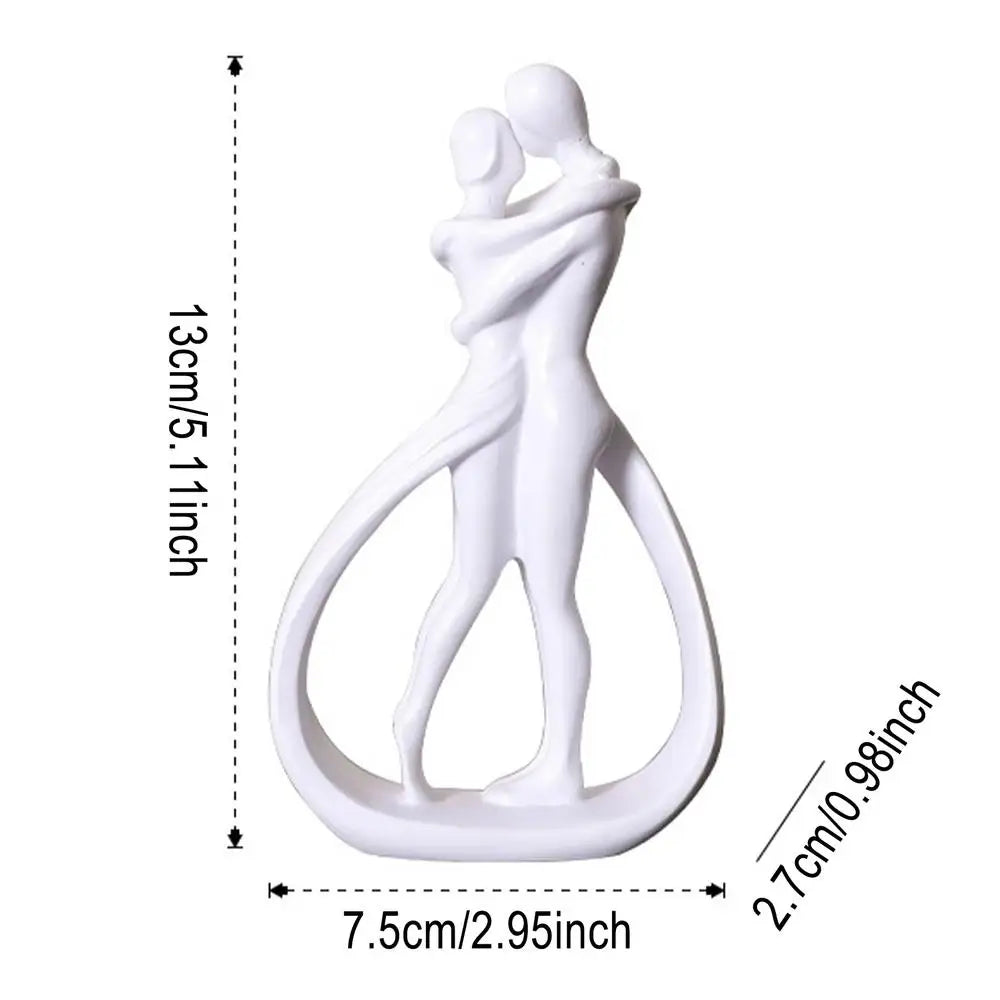 Romantic Couple Embrace Sculpture