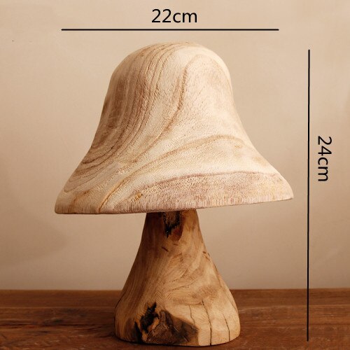 Mushroom Solid Wood Sculpture