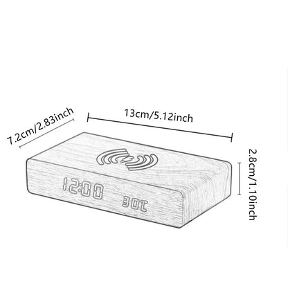 Wireless Charging LED Alarm Clock