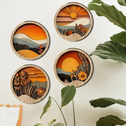 Whispers of the Sunset Wall Art Collection (4Pcs)