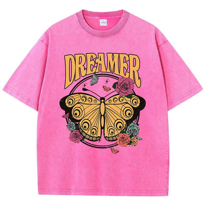 T-shirt graphique vintage Butterfly Dreamer