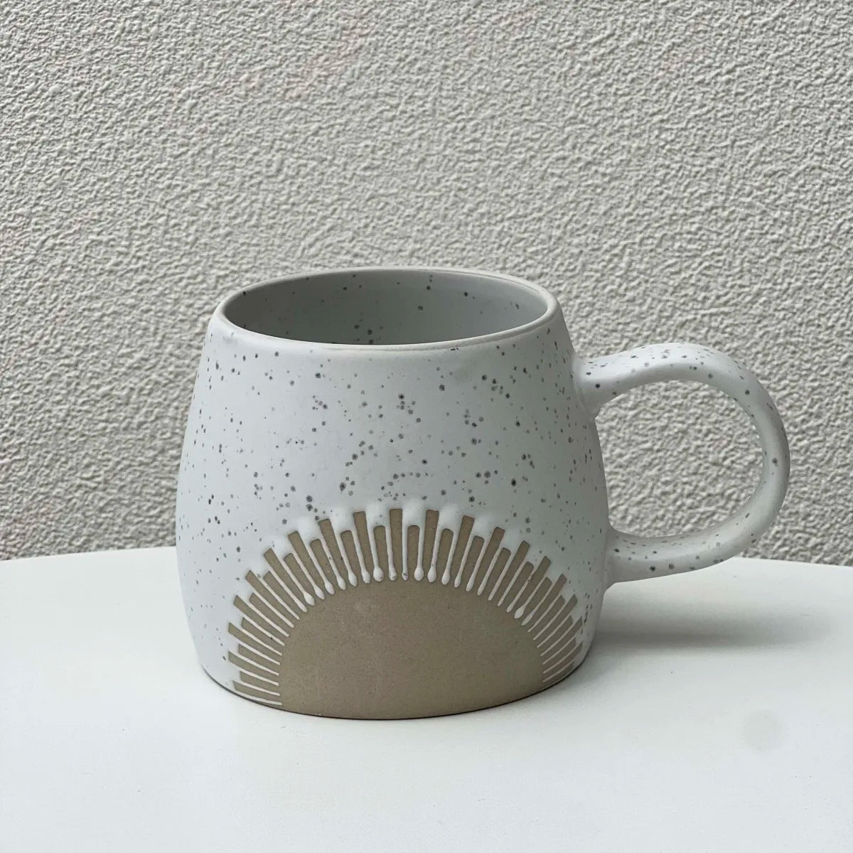 Embossed Minimalist Sun Coffee Mug