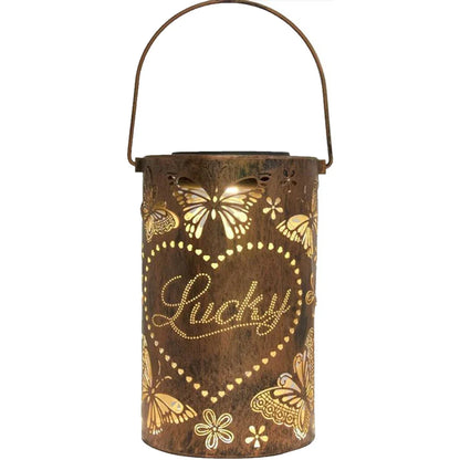 Solar Butterfly Hollowed-Out Lantern Light