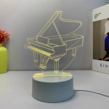 3D Piano Night Light