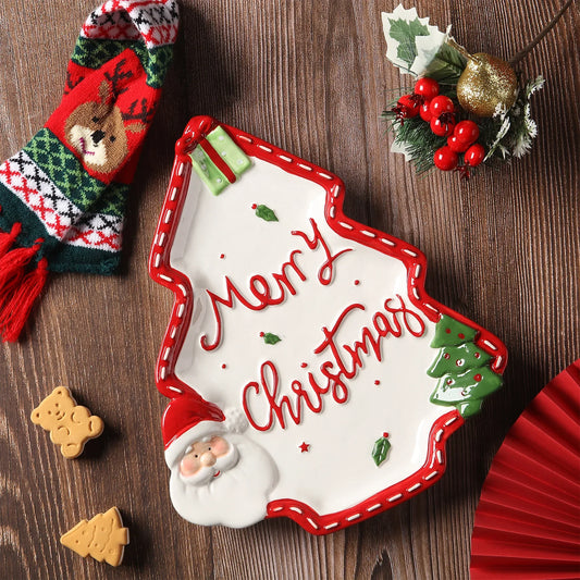 3D Hand-Painted Christmas Plates