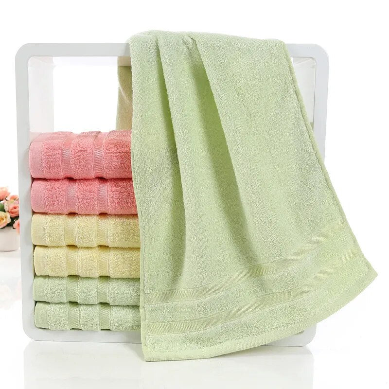 2 Pcs Bamboo Face Towels